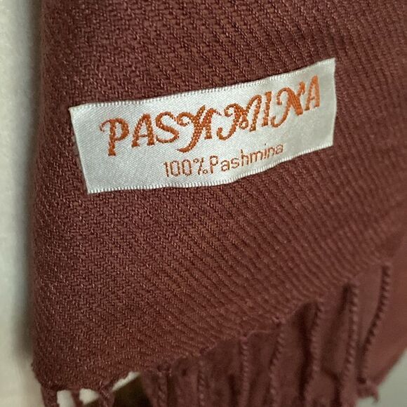 Pashmina Rust Scarf - Picture 5 of 5